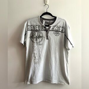 PROJEK Raw White Graphic Tee - Men's Short Sleeve Shirt
